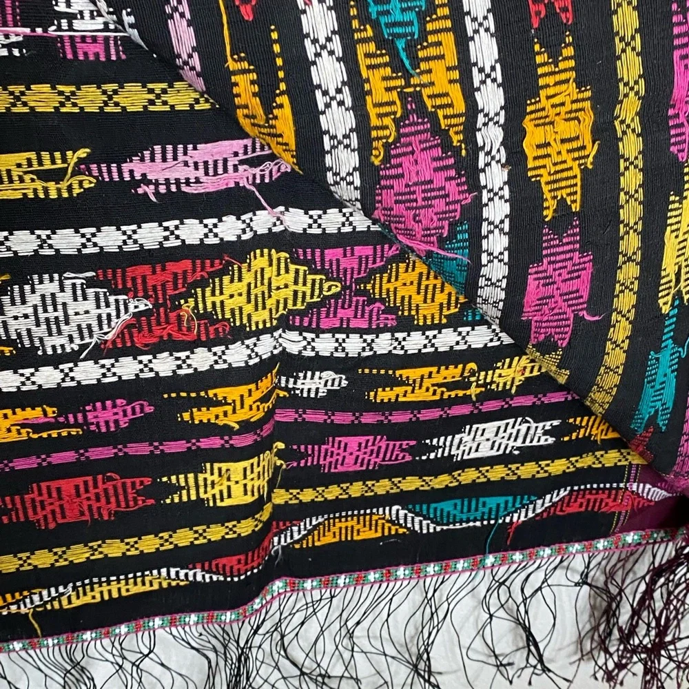 Vintage Indonesian Handwoven Sumatran Textile Wall Hanging Table Cloth